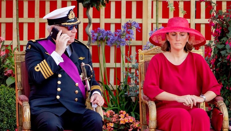 Laurent de Bélgica y Claire de Bélgica en el Día Nacional de Bélgica 2019