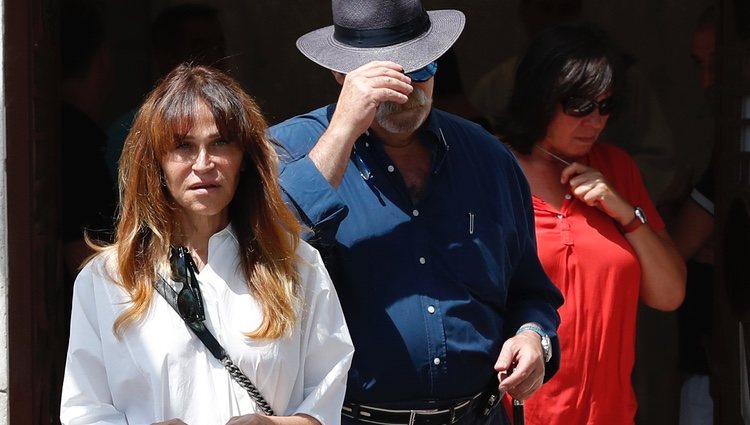 Antonia San Juan en el funeral de Eduardo Gómez