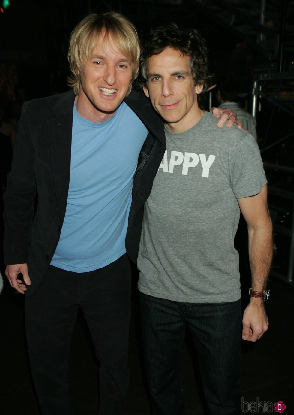 Owen Wilson y Ben Stiller en backstage en 2009