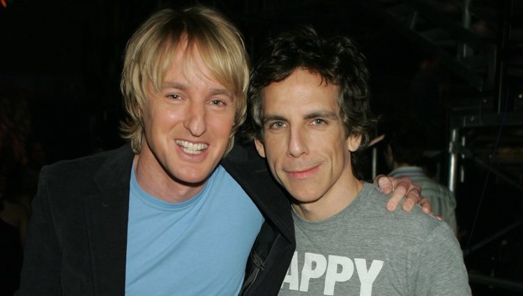 Owen Wilson y Ben Stiller en backstage en 2009