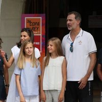 Los Reyes Felipe y Letizia, la Princesa Leonor y la Infanta Sofía en su primera aparición en Mallorca 2019