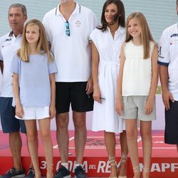 Los Reyes Felipe y Letizia, la Princesa Leonor y la Infanta SofÃ­a visitando el NÃ¡utico de Palma