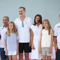 Los Reyes Felipe y Letizia, la Princesa Leonor y la Infanta Sofía visitando el Náutico de Palma