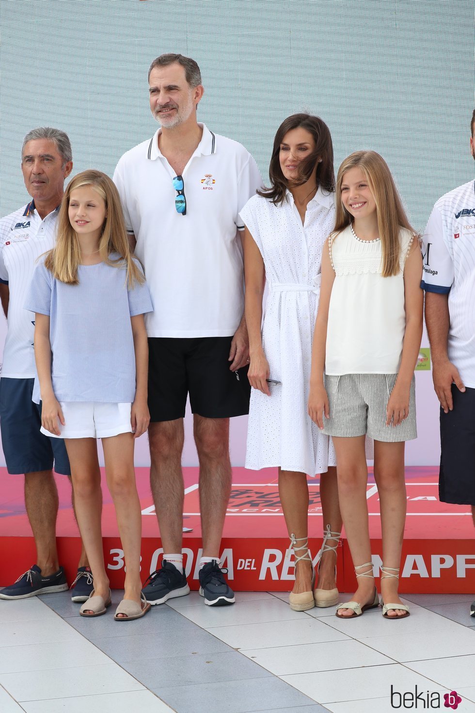 Los Reyes Felipe y Letizia, la Princesa Leonor y la Infanta Sofía visitando el Náutico de Palma