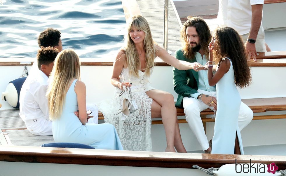 Heidi Klum, su esposo Tom Kaulitz y los hijos de la modelo