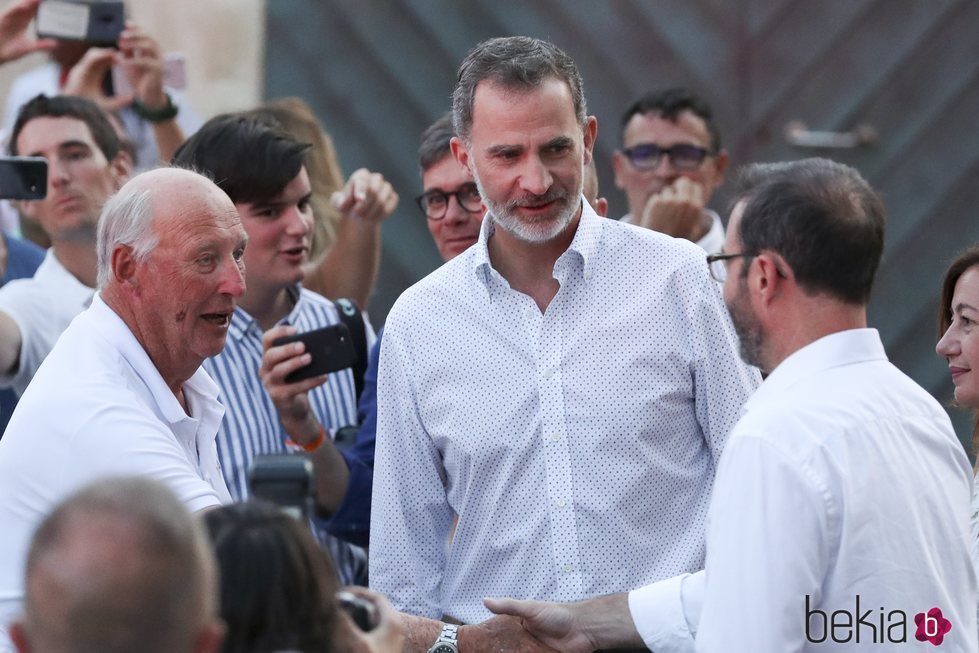 El Rey Felipe y Harald de Noruega en la entrega de trofeos de la Copa del Rey de Vela 2019