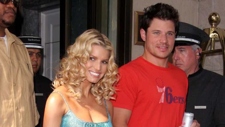 Jessica Simpson y su primer marido, el cantante Nick Lachey