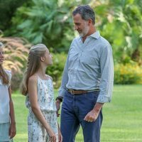 El Rey Felipe y la Princesa Leonor en su posado de verano 2019 en Marivent