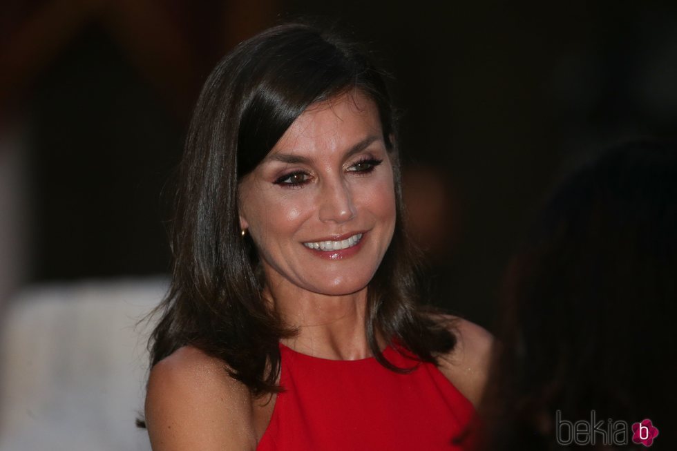 La Reina Letizia en la recepción del Palacio de la Almudaina en Mallorca del verano 2019