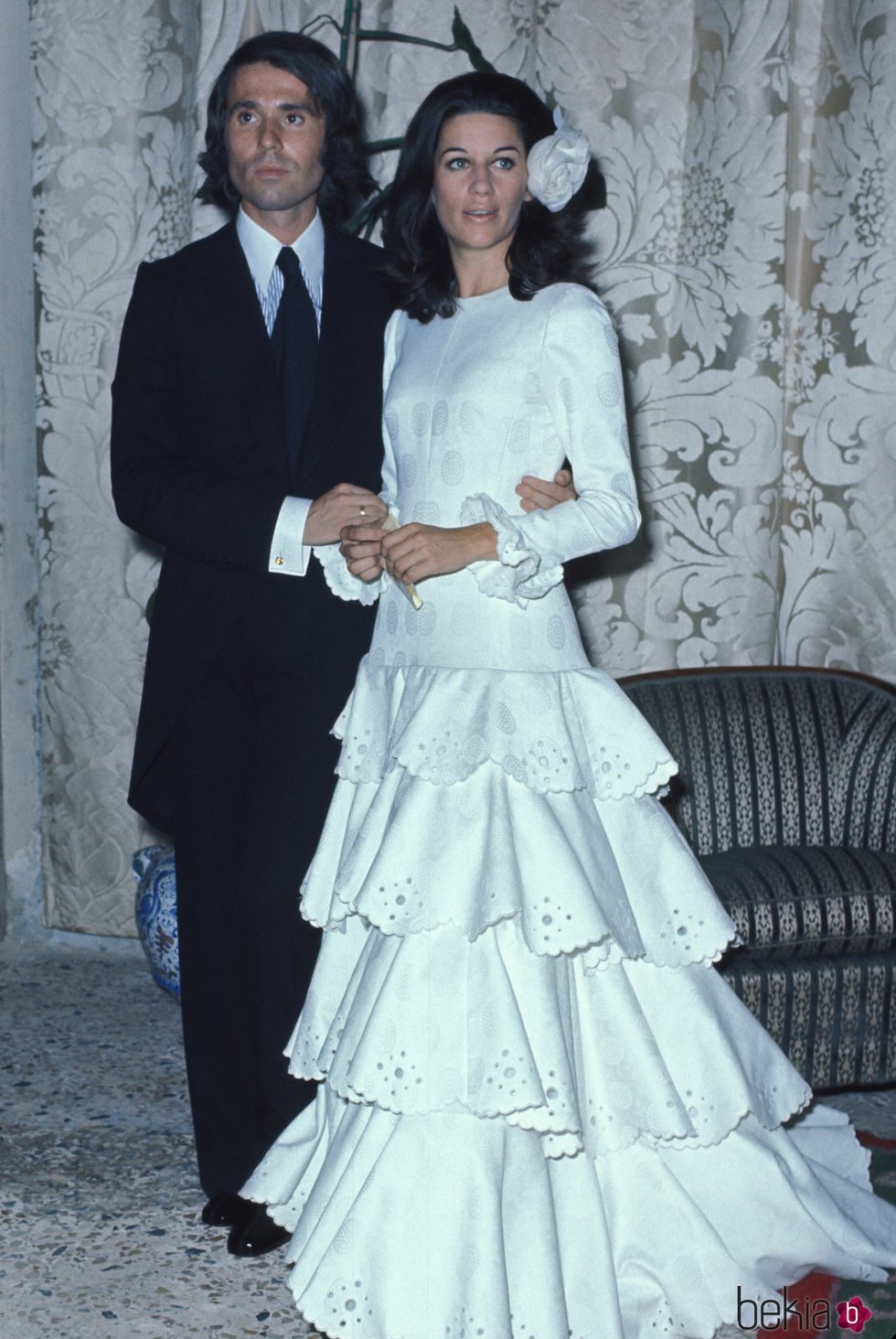 Raphael y Natalia Figueroa el día de su boda