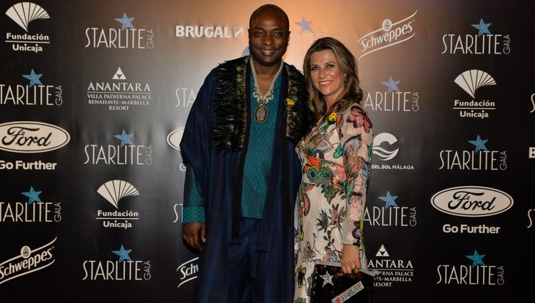 Marta Luisa de Noruega y Shaman Durek en la gala benéfica de Starlite 2019