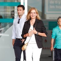 La Infanta Cristina tras su segunda visita al Rey Juan Carlos en el hospital