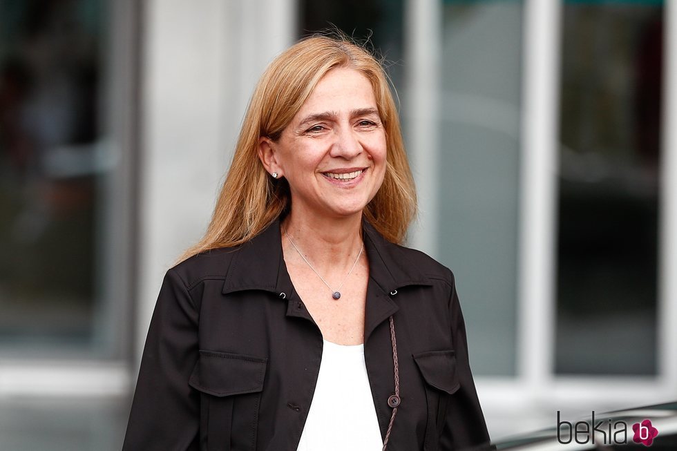 La Infanta Cristina, muy sonriente