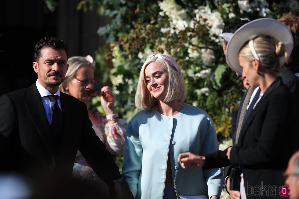 Katy Perry y Orlando Bloom en la boda de Ellie Goulding