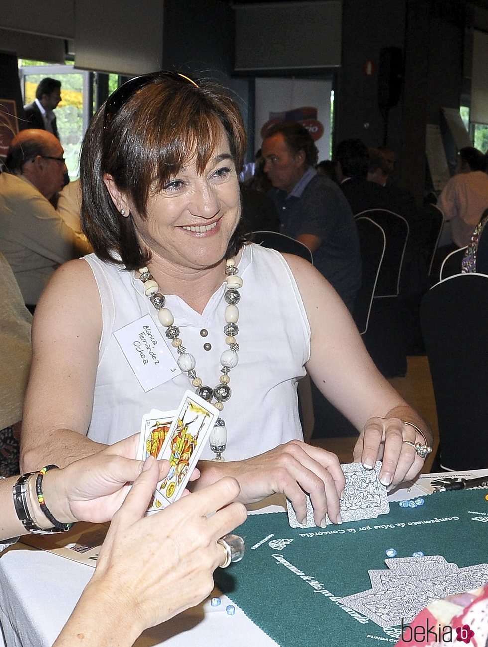 Blanca Fernández Ochoa en un campeonato de mus en 2010