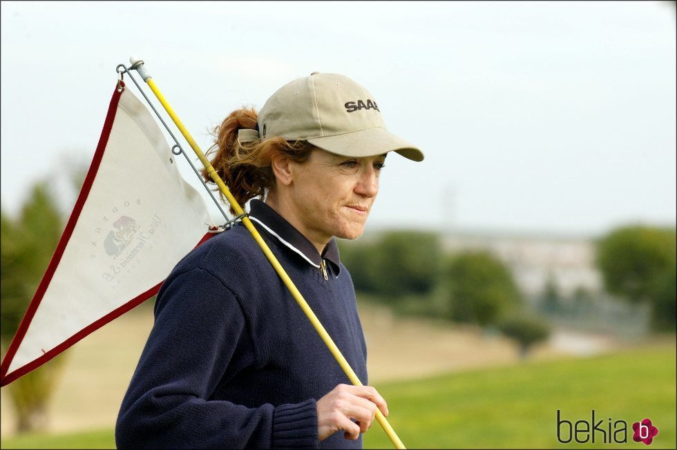 Blanca Fernández Ochoa en un campeonato de golf