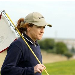 Blanca Fernández Ochoa en un campeonato de golf