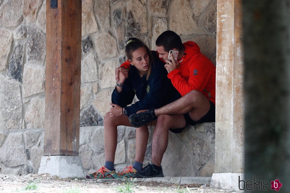 Los hijos de Blanca Fernández Ochoa durante su búsqueda