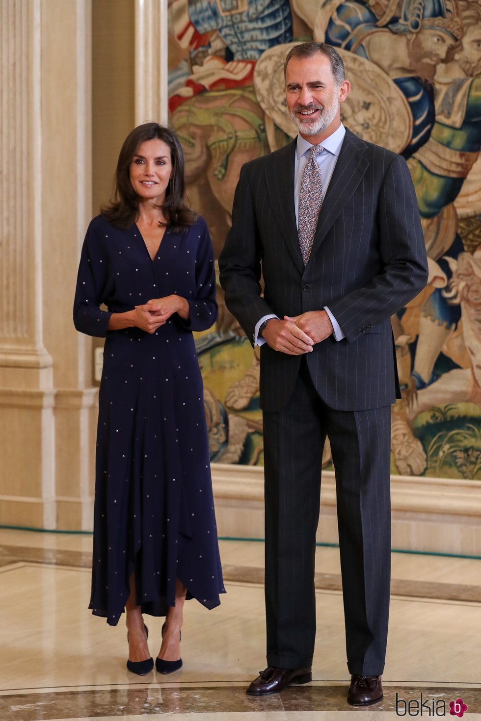 Los Reyes Felipe y Letizia, muy sonrientes en su vuelta al trabajo tras las vacaciones