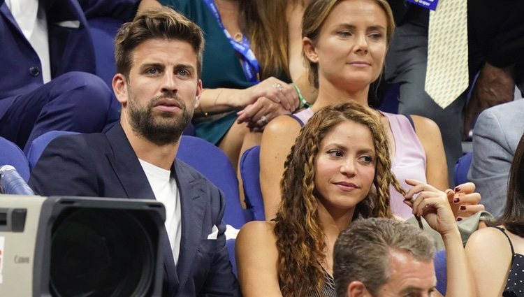 Shakira y Gerard Piqué viendo a Rafa Nadal en el US Open de Nueva York