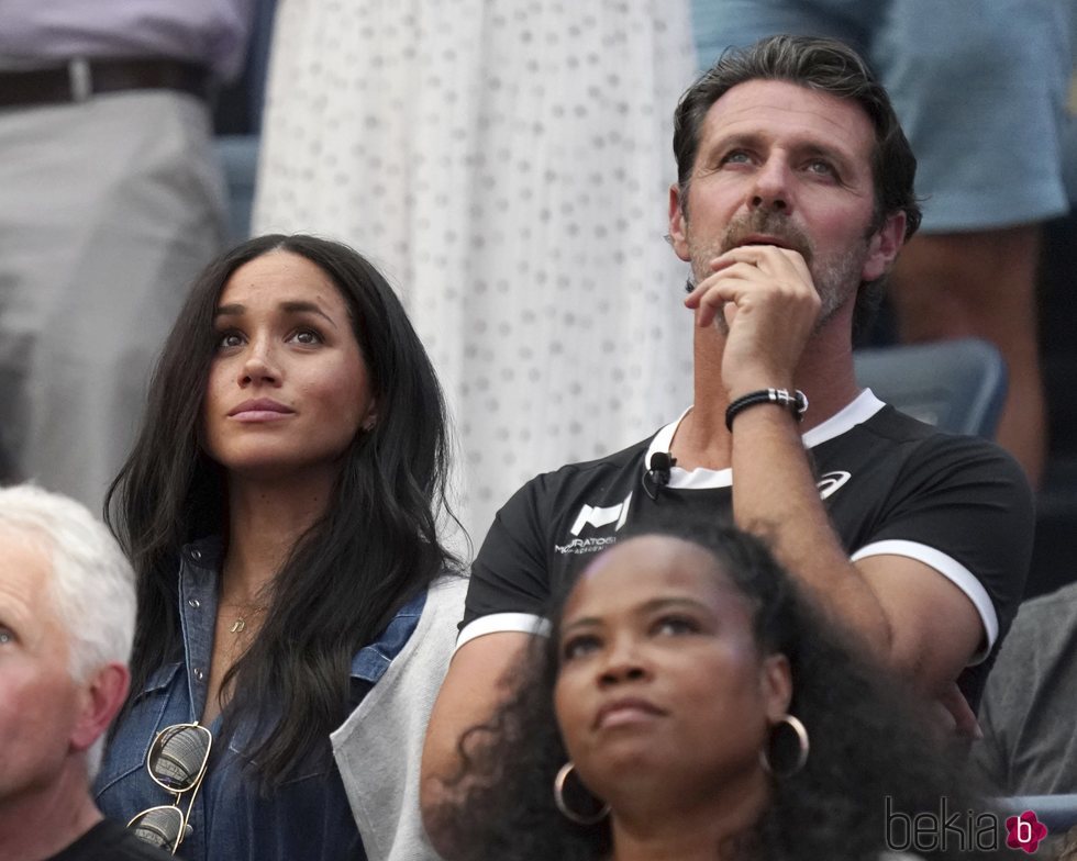 Meghan Markle con un amigo en el US Open de Nueva York 2019