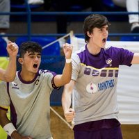 Pablo Urdangarin en el banquillo durante uno de sus partidos de balonmano