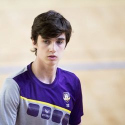 Pablo Urdangarin, muy serio en su debut en su nuevo equipo de balonmano