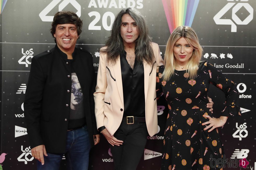 Mario Vaquerizo, Cristina Boscá y El Gallo en la cena de los nominados de Los 40 Music Awards 2019