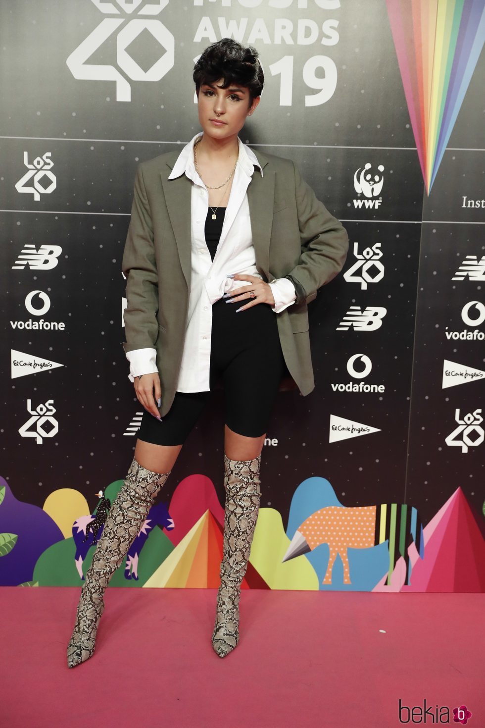 Natalia Lacunza en la cena de los nominados de Los 40 Music Awards 2019