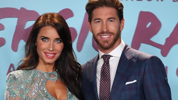 Pilar Rubio con Sergio Ramos en la presentación de su documental 'El corazón de Sergio Ramos'