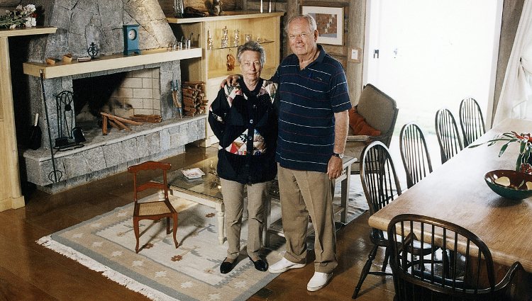 La Princesa Ragnhild y Erling Lorentzen en su casa de Brasil