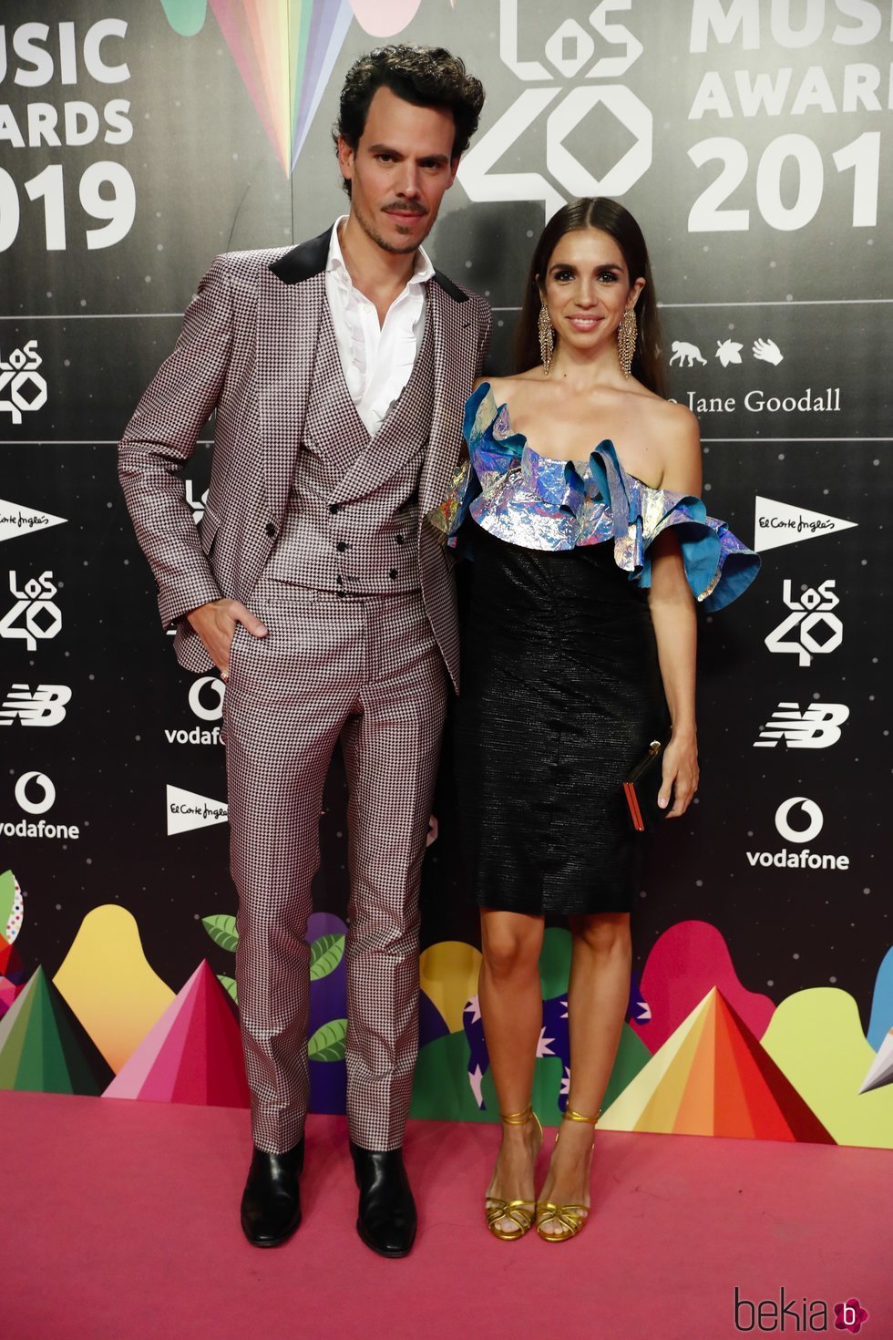 Elena Furiase y Juan Avellaneda en la cena de los nominados de Los 40 Music Awards 2019