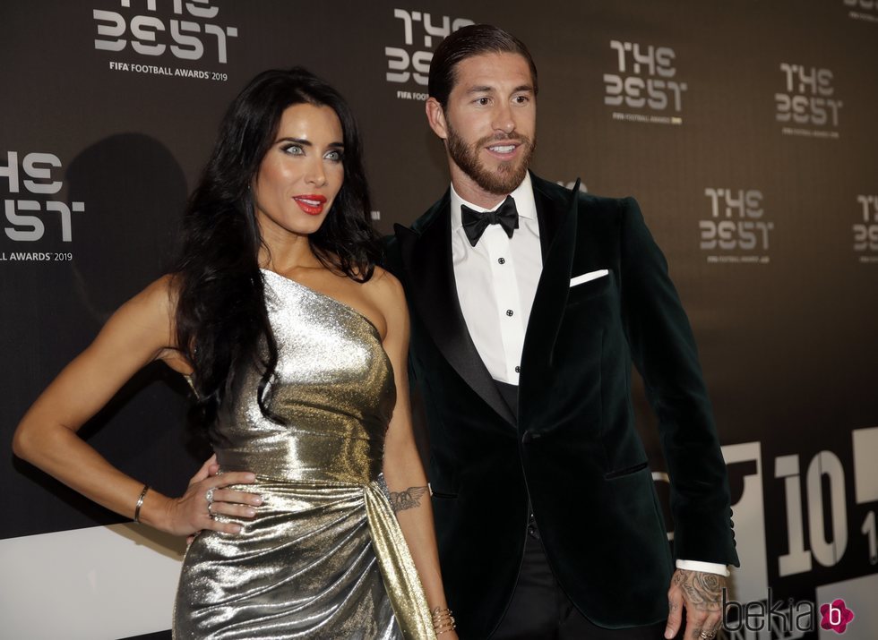 Pilar Rubio y Sergio Ramos en la gala de los Premios The Best 2019