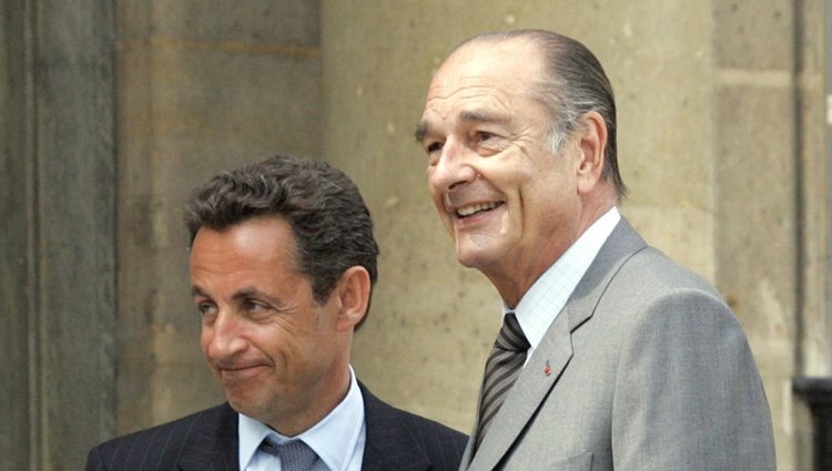 Jacques Chirac cuando le pasó el testigo de la Presidencia de Francia a Nicolas Sarkozy