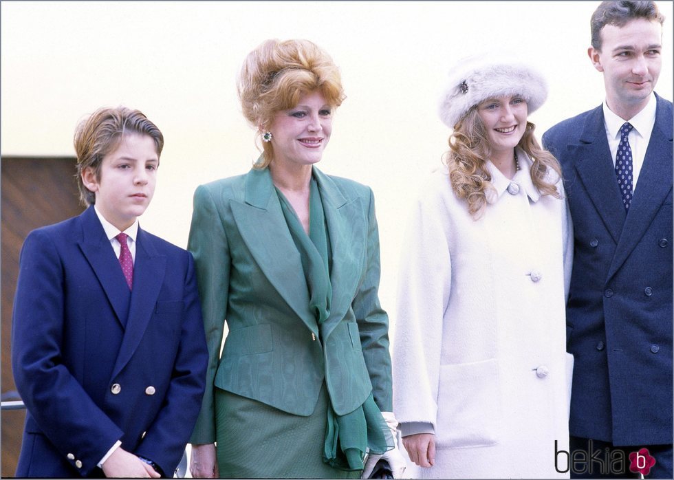 Borja Thyssen, Tita Cervera, Francesca Thyssen y Carlos de Hasburgo