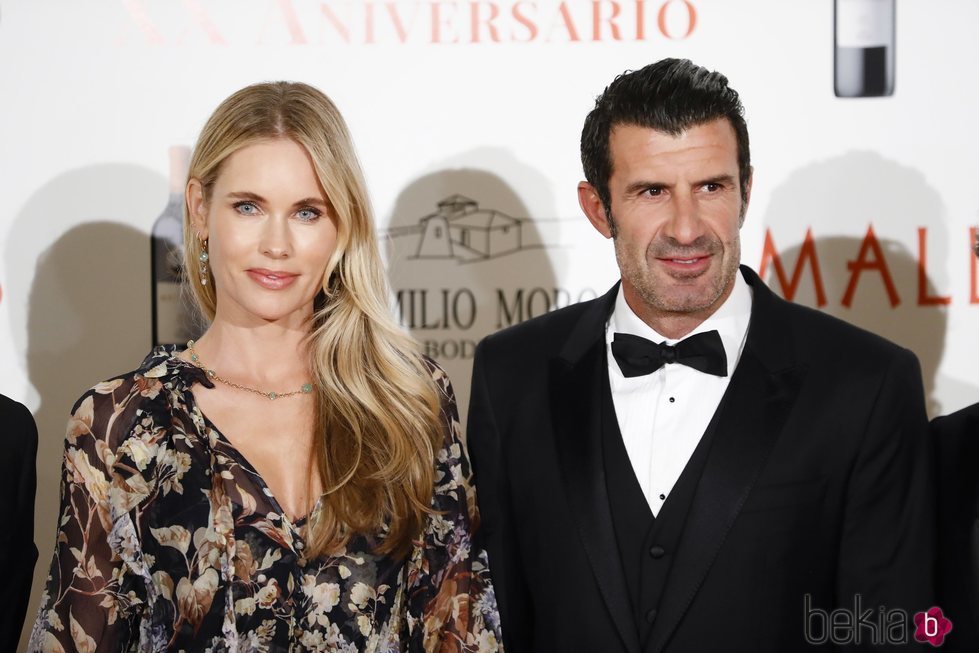 Luis Figo y Helen Svedin en la Gala del XX aniversario de 'Malleolus Bodegas'