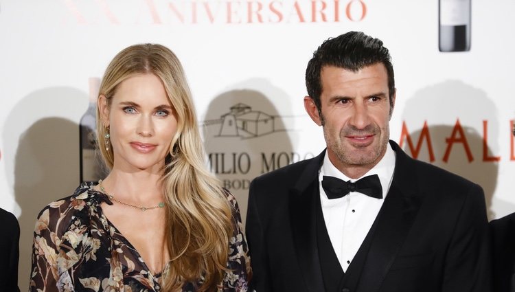 Luis Figo y Helen Svedin en la Gala del XX aniversario de 'Malleolus Bodegas'