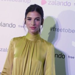 Sandra Gago en un evento promocional diez días después de su boda con Feliciano López