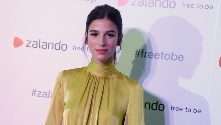 Sandra Gago en un evento promocional diez días después de su boda con Feliciano López