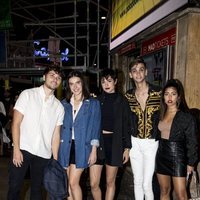 Damion, Marta Sango, Natalia Lacunza, Dave y África ('OT 2018') en la fiesta de cumpleaños de Paco León