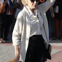 Marisa Paredes en la capilla ardiente de José Sámano