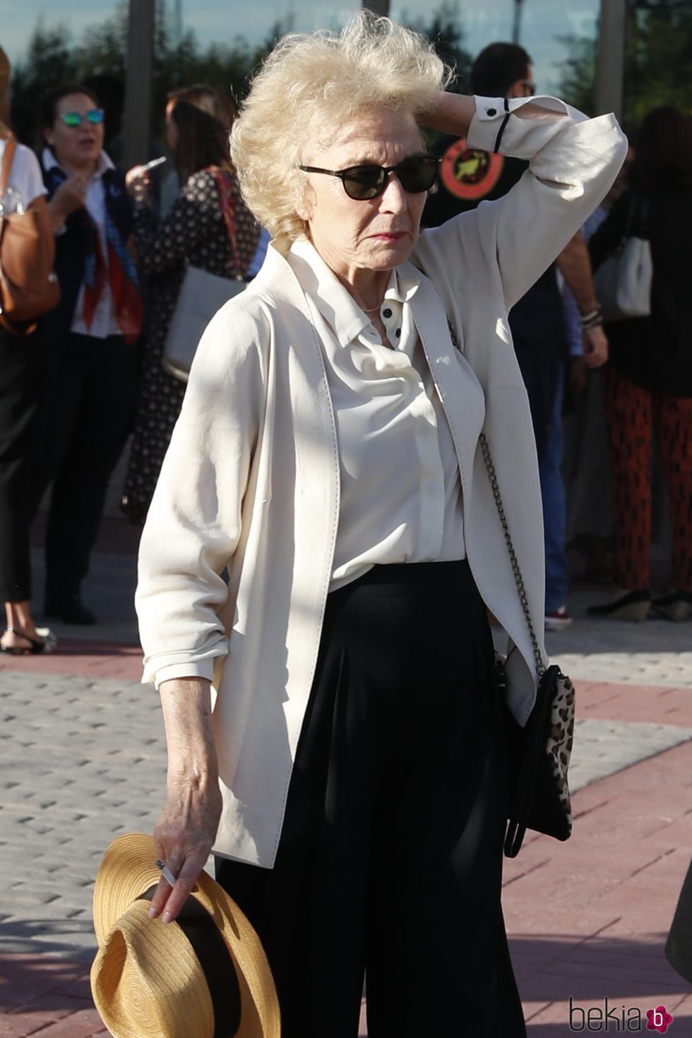 Marisa Paredes en la capilla ardiente de José Sámano