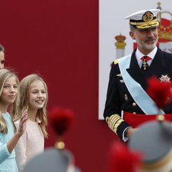 Los Reyes Felipe y Letizia, la Princesa Leonor y la Infanta Sofía, muy felices en el Día de la Hispanidad 2019