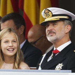 El Rey Felipe y la Princesa Leonor en el Día de la Hispanidad 2019