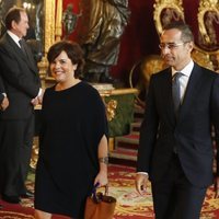 Soraya Sáenz de Santamaría e Iván Rosa en la recepción por el Día de la Hispanidad 2019