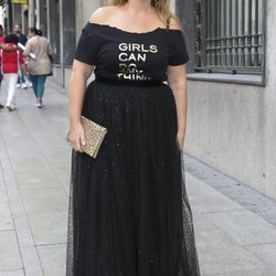 Carlota Corredera llegando a la boda de unos amigos