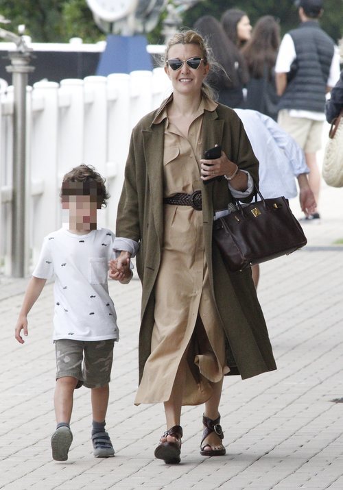 Marta Ortega con su hijo Amancio en el Concurso de Saltos Casas Novas 2019