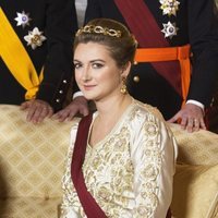 Stéphanie de Luxemburgo en la cena por la Visita de Estado de los Reyes de Bélgica