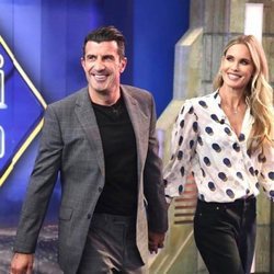 Luis Figo y Helen Svedin en 'El Hormiguero'