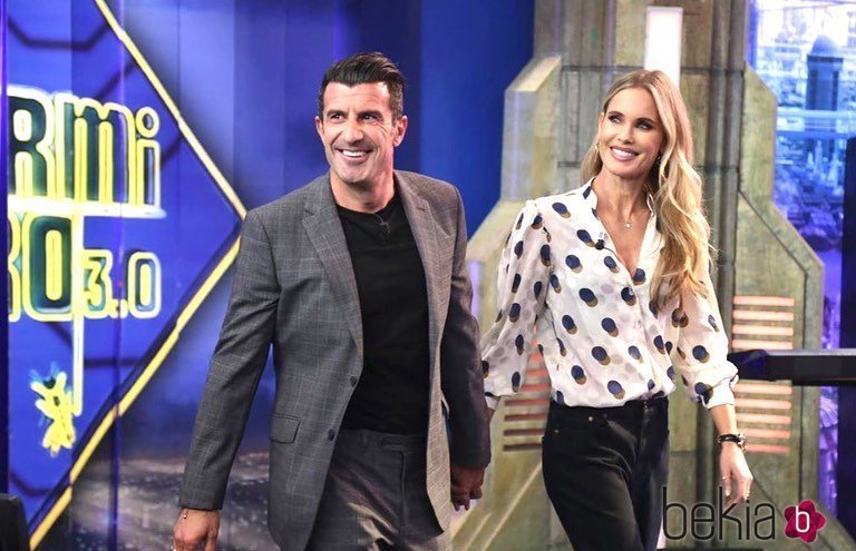 Luis Figo y Helen Svedin en 'El Hormiguero'